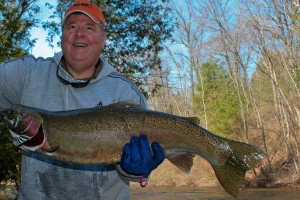 Fly fishing on the Pere Marquette River for salmon, trout and steelhead.