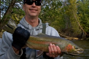 Fly fishing for steelhead, trout and salmon.