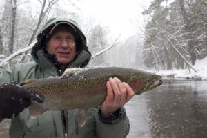 Fly fishing on the Pere Marquette River.